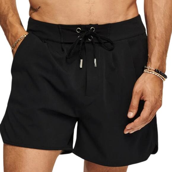 SER.O.YA Bree Black Swim Short Board Short NWT Size XS Unisex - Picture 2 of 4